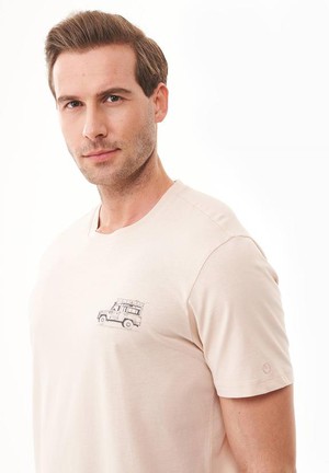 T-Shirt With Wagon Print Birch Brown from Shop Like You Give a Damn