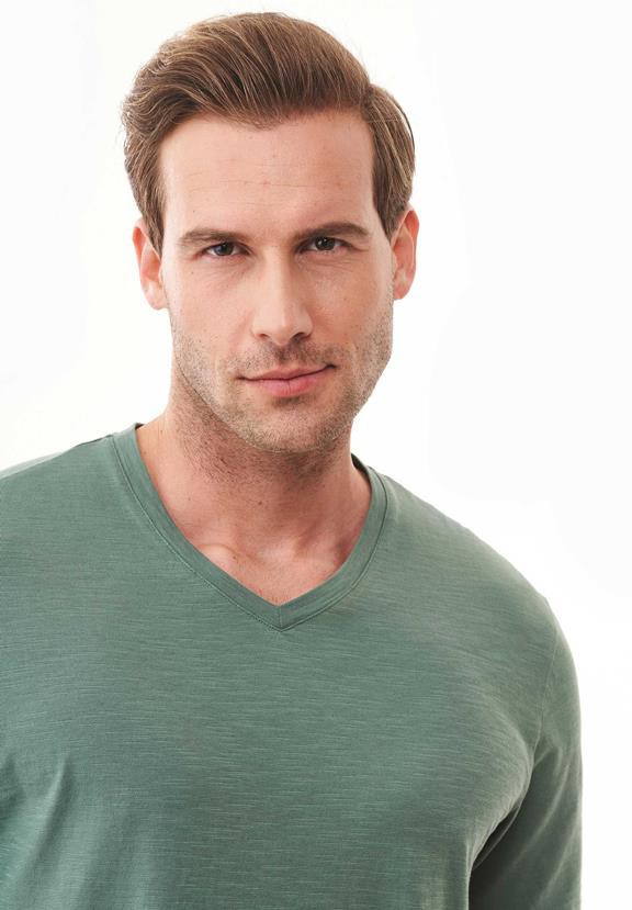 T-Shirt V-Neck Basic Green Tea from Shop Like You Give a Damn