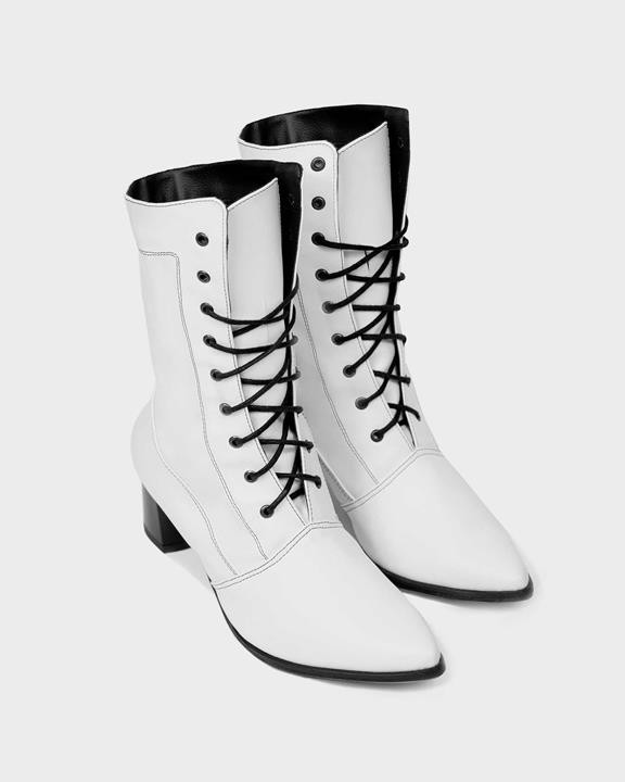 Lace-Up Boots Cactus White from Shop Like You Give a Damn