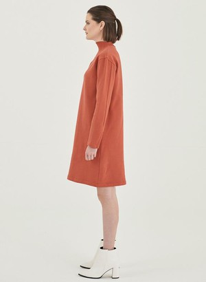 Sweat Dress With Collar Orange from Shop Like You Give a Damn