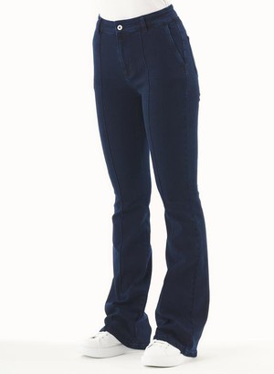Flared Jeans Organic Cotton Dark Navy from Shop Like You Give a Damn