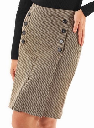 Skirt Organic Cotton Blend Black Camel from Shop Like You Give a Damn