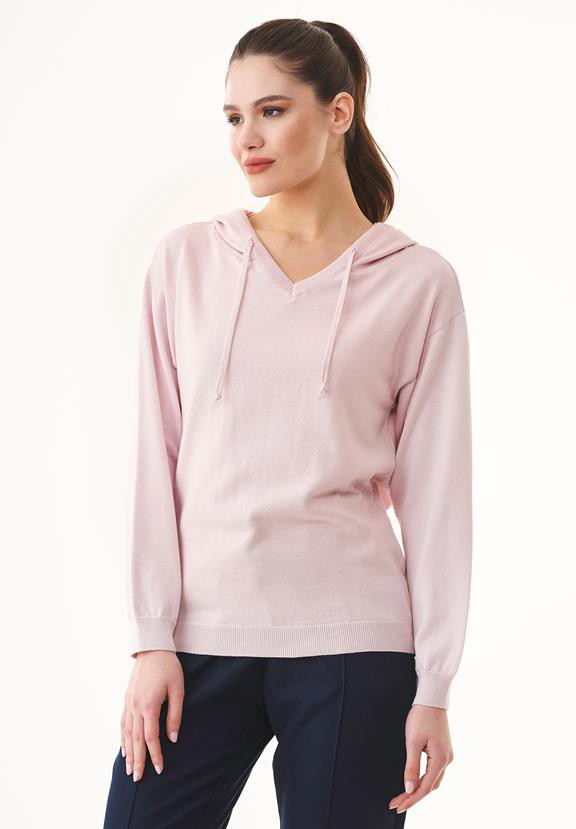 Hoodie Fine Knit Soft Pink from Shop Like You Give a Damn