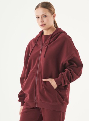 Sweat Cardigan Jale Bordeaux from Shop Like You Give a Damn