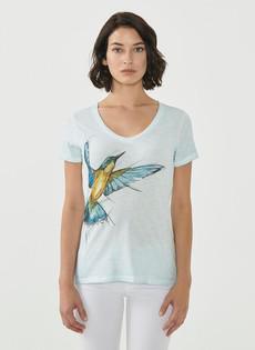 T-Shirt Organic Cotton Print Light Blue via Shop Like You Give a Damn