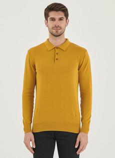 Polo Long Sleeves Organic Cotton Yellow via Shop Like You Give a Damn