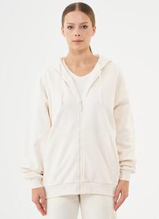 Sweat Cardigan Jale White via Shop Like You Give a Damn