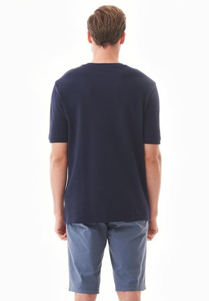 T-Shirt With Print PiquÃ© Dark Navy from Shop Like You Give a Damn