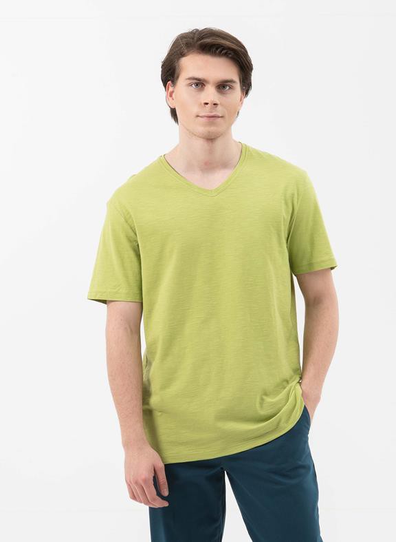 Basic T-Shirt V-Neck Light Green from Shop Like You Give a Damn