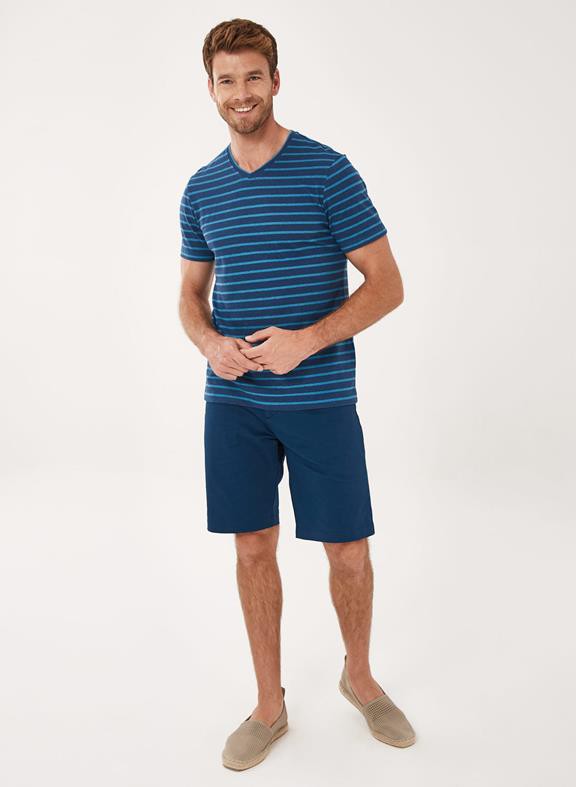 Striped T-Shirt Dark Blue from Shop Like You Give a Damn