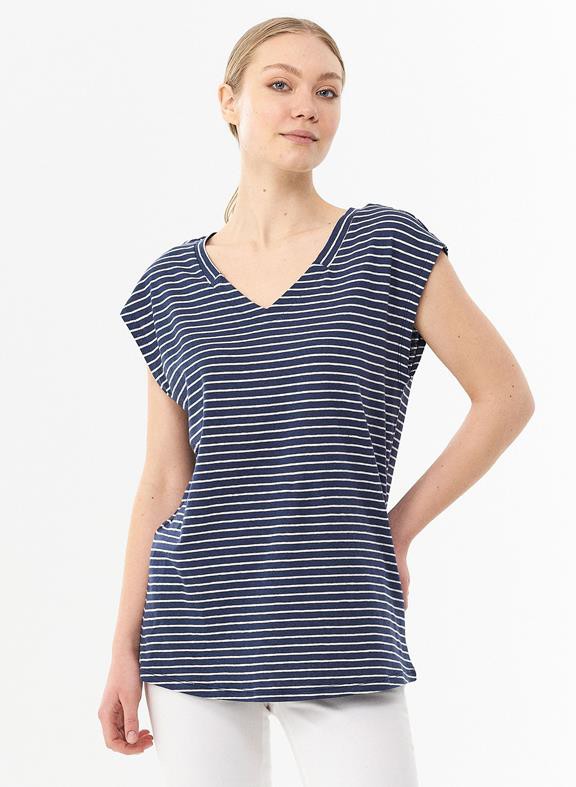 Striped T-Shirt Organic Cotton Linen from Shop Like You Give a Damn