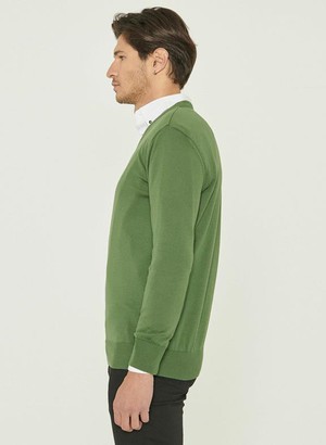 Knitted V-Neck Green from Shop Like You Give a Damn