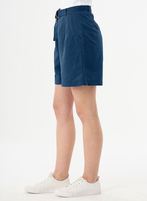 Shorts Belt Linen Blend Dark Blue from Shop Like You Give a Damn