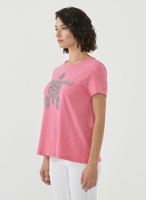 T-Shirt Organic Cotton Print Pink from Shop Like You Give a Damn