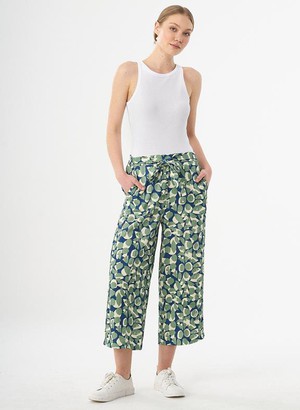 Culotte Pants Print Green from Shop Like You Give a Damn