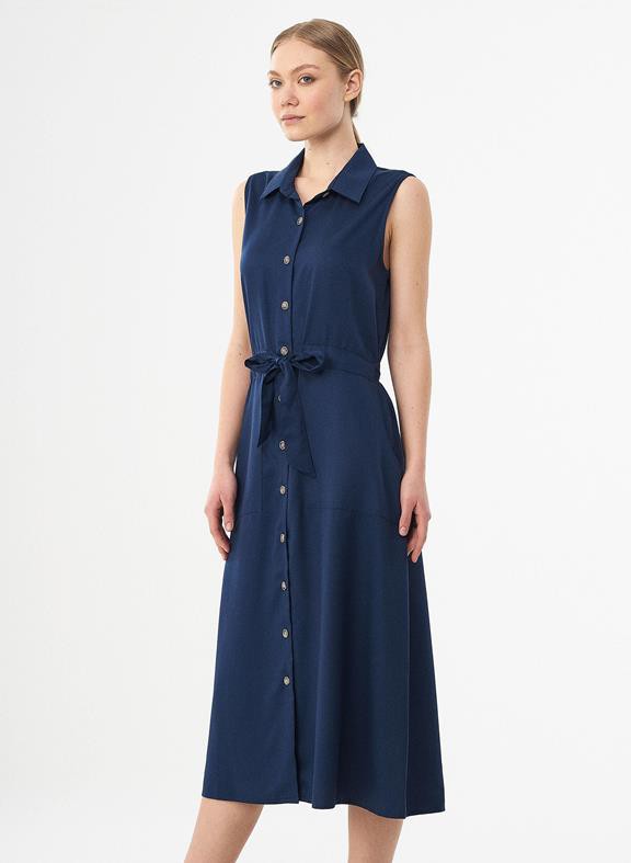 Midi Blouse Dress Navy from Shop Like You Give a Damn