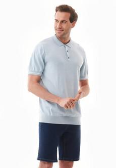 Polo Shirt Knit Haze Blue via Shop Like You Give a Damn
