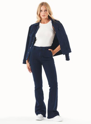 Flared Jeans Organic Cotton Dark Navy from Shop Like You Give a Damn