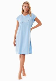 Night Gown With Print Danveer Light Blue via Shop Like You Give a Damn