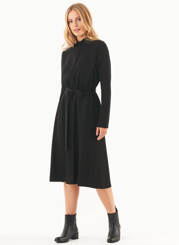 Shirt Dress Ecovero Black from Shop Like You Give a Damn