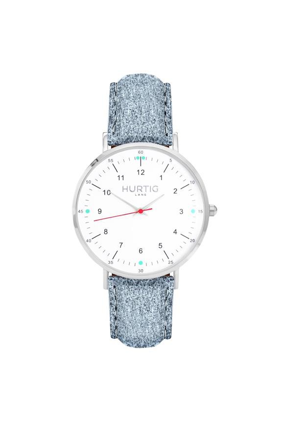 Moderna Tweed Watch Silver, White & Grey from Shop Like You Give a Damn