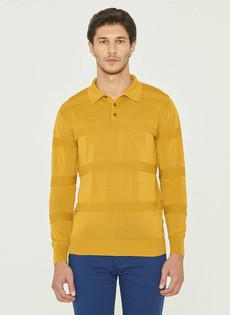 Polo Long Sleeves Organic Cotton Yellow via Shop Like You Give a Damn
