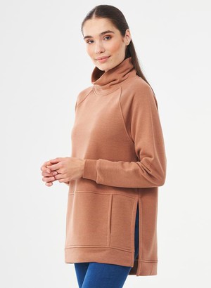 Turtleneck Sweatshirt Light Brown from Shop Like You Give a Damn