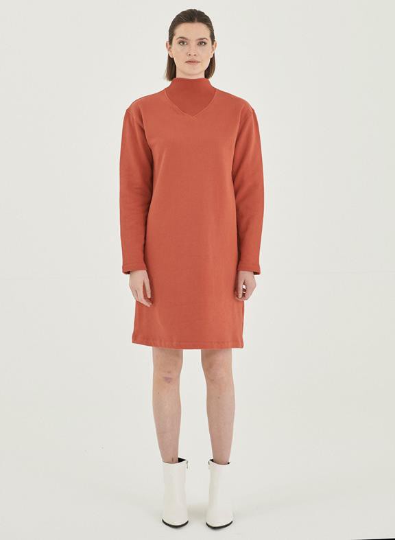 Sweat Dress With Collar Orange from Shop Like You Give a Damn