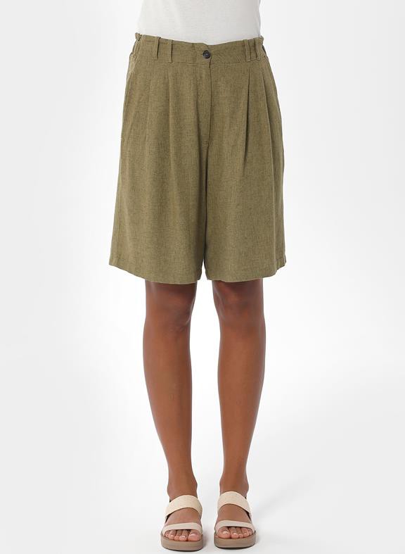 Shorts Wide Hem Olive Green from Shop Like You Give a Damn