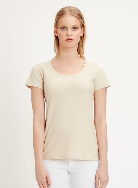Basic T-Shirt Beige from Shop Like You Give a Damn