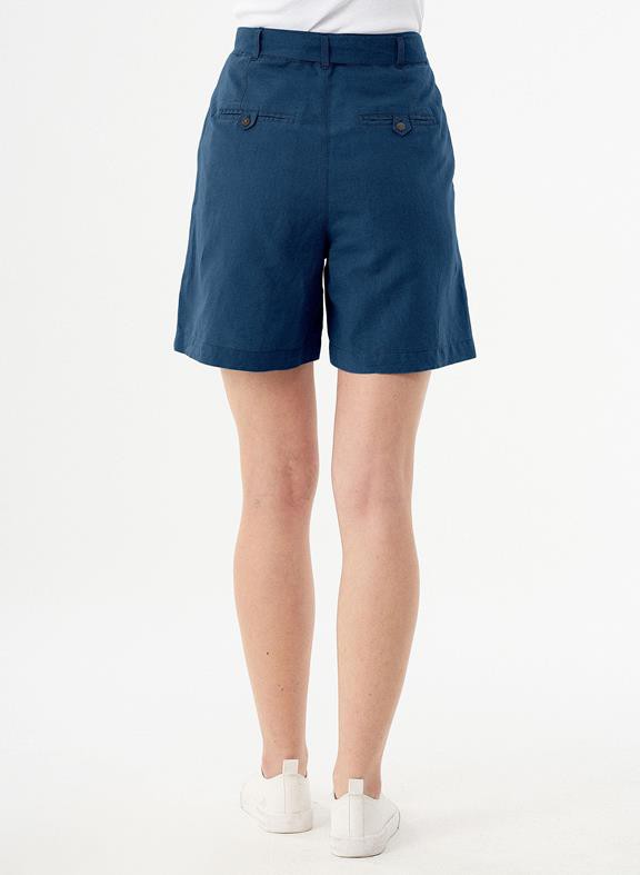 Shorts Belt Linen Blend Dark Blue from Shop Like You Give a Damn