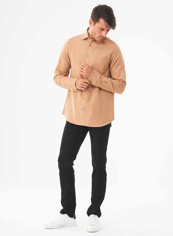 Shirt Twill Light Brown from Shop Like You Give a Damn