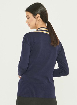 Sweater Striped V-Neck Navy from Shop Like You Give a Damn