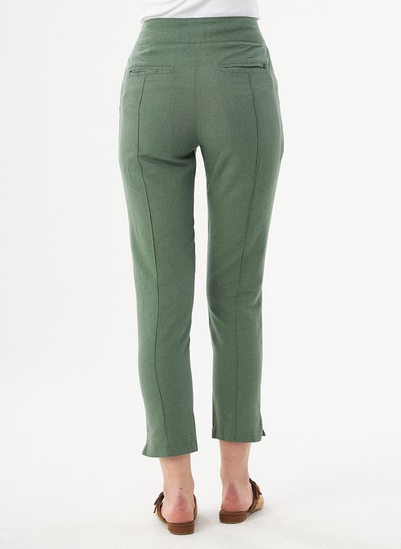 Trousers Linen Mix Green from Shop Like You Give a Damn