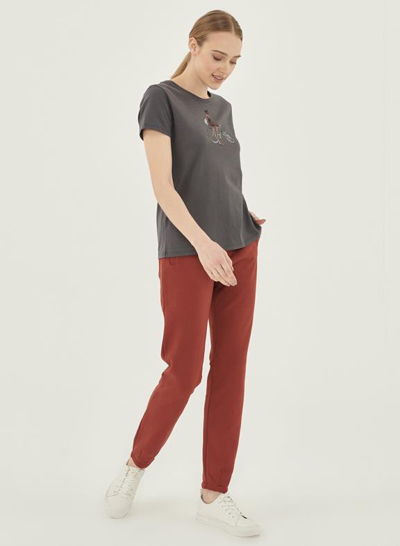 T-Shirt Bicycle Print Dark Grey from Shop Like You Give a Damn