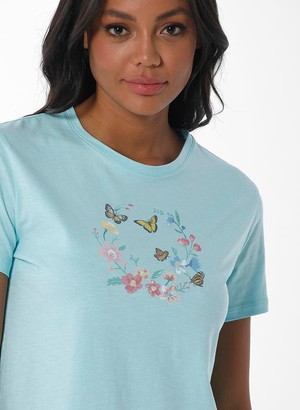 T-Shirt Butterflies Print Blue from Shop Like You Give a Damn