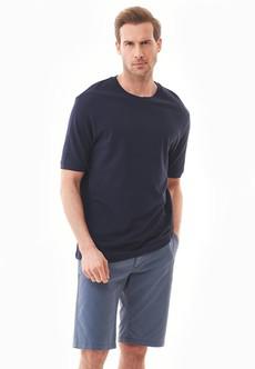 T-Shirt With Print PiquÃ© Dark Navy via Shop Like You Give a Damn