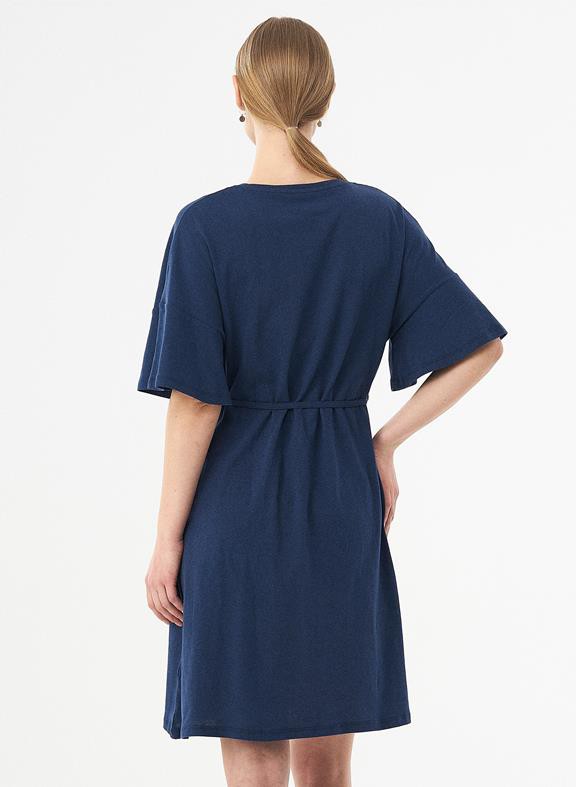 Jersey Dress Organic Cotton Linen Dark Blue from Shop Like You Give a Damn