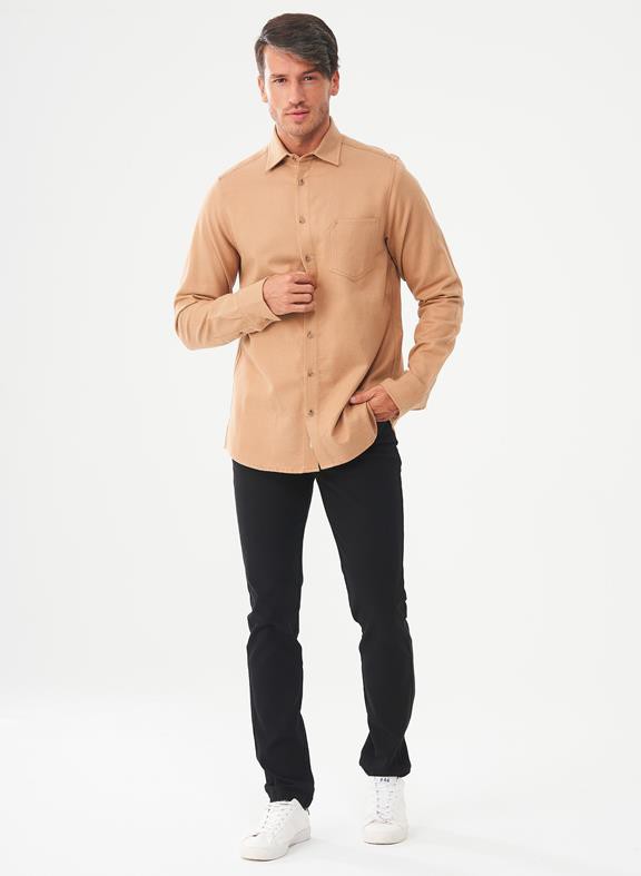 Shirt Twill Light Brown from Shop Like You Give a Damn