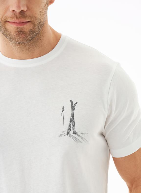 T-Shirt Organic Cotton Ski Off-White from Shop Like You Give a Damn