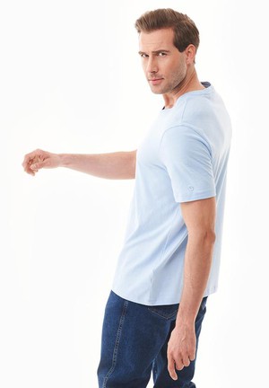 T-Shirt V-Neck Basic Powder Blue from Shop Like You Give a Damn