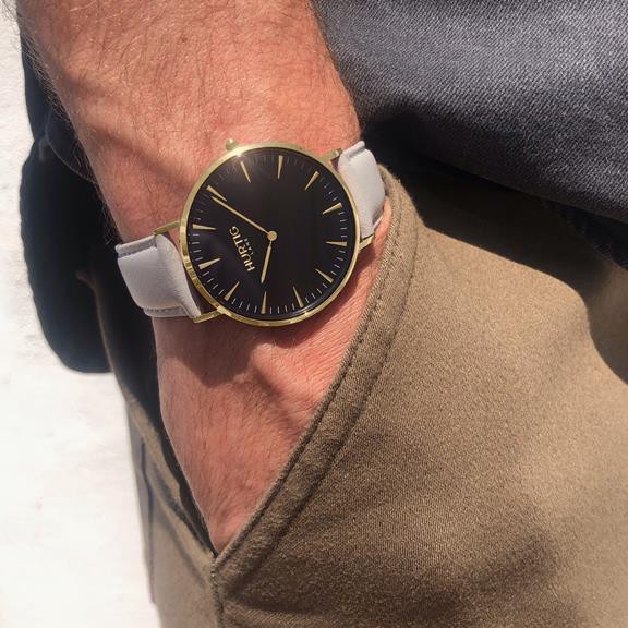 Mykonos Watch Gold, Black & Cloud from Shop Like You Give a Damn