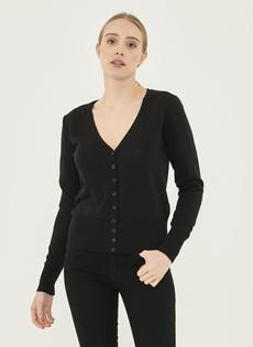 Cardigan V-Neck Black via Shop Like You Give a Damn