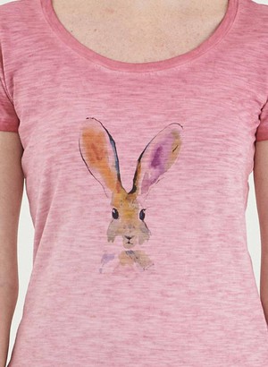 T-Shirt Organic Cotton Print Pink from Shop Like You Give a Damn T-Shirt Organic Cotton Print Pink from Shop Like You Give a Damn