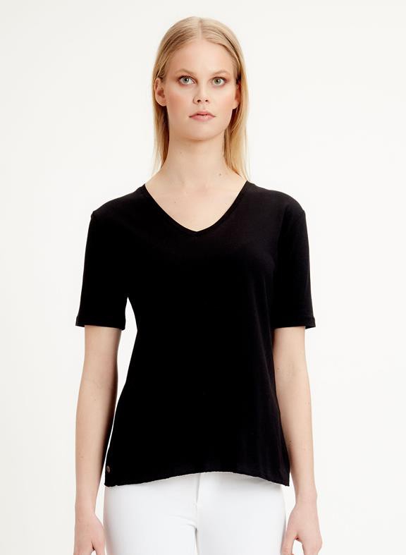 T-Shirt V-Neck Black from Shop Like You Give a Damn