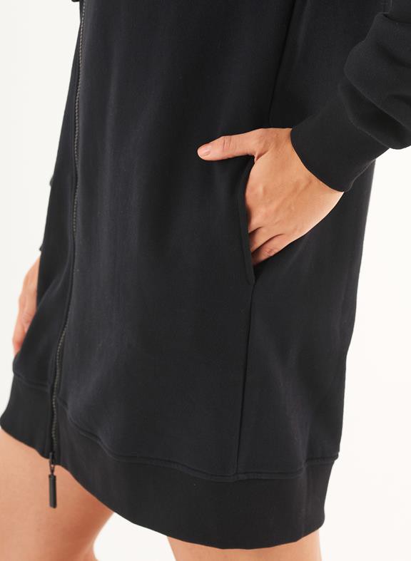 Soft Touch Sweat Jacket Long Black from Shop Like You Give a Damn