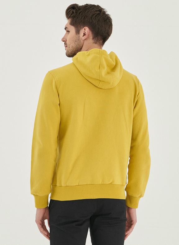 Hooded Sweat Jacket Organic Cotton Dark Yellow from Shop Like You Give a Damn