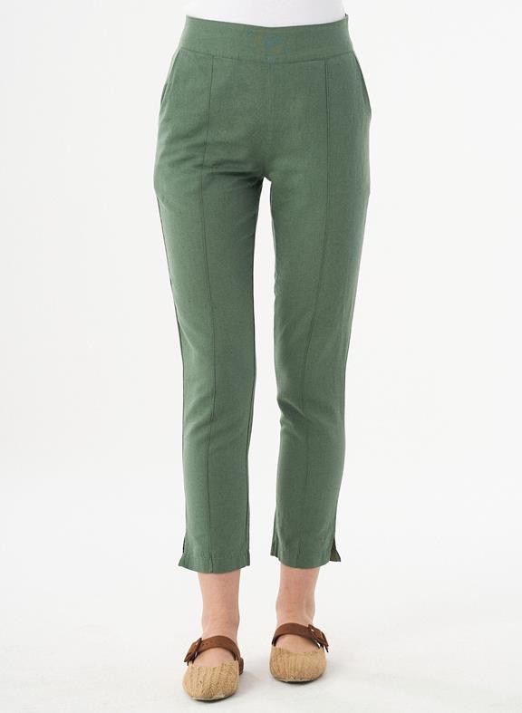 Trousers Linen Mix Green from Shop Like You Give a Damn