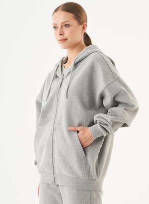 Sweat Cardigan Jale Light Grey from Shop Like You Give a Damn