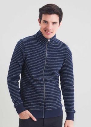 Sweat Jacket With Collar Navy from Shop Like You Give a Damn